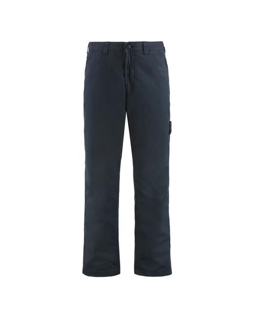 Straight Trousers Stone Island de hombre de color Blue