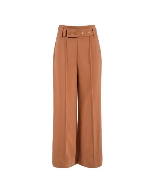 Nenette Brown Wide Trousers