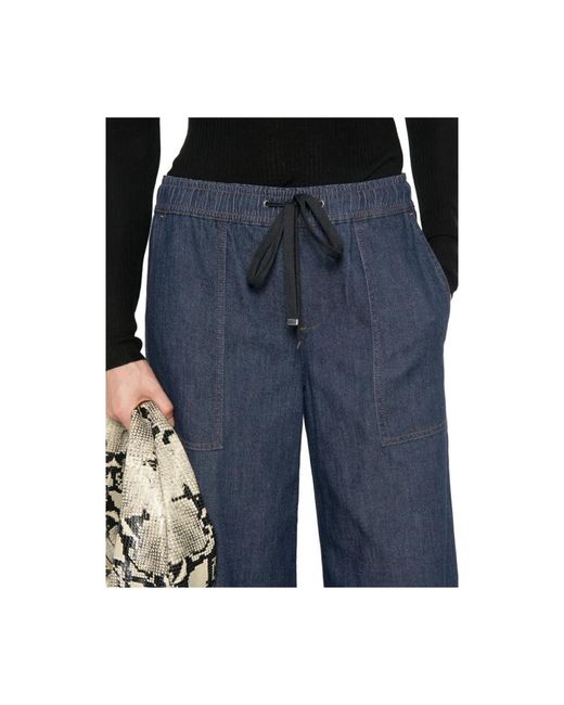 7 For All Mankind Blue Wide Jeans
