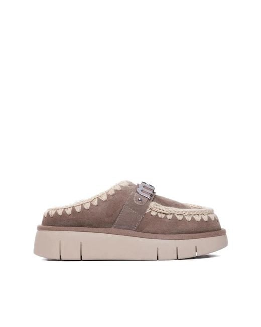 Mou Schoenen ,Grijs ,Bounce Clog Metal Logo in het Brown