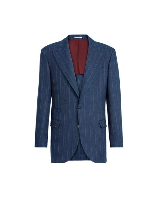 Brunello Cucinelli Blue Blazers for men
