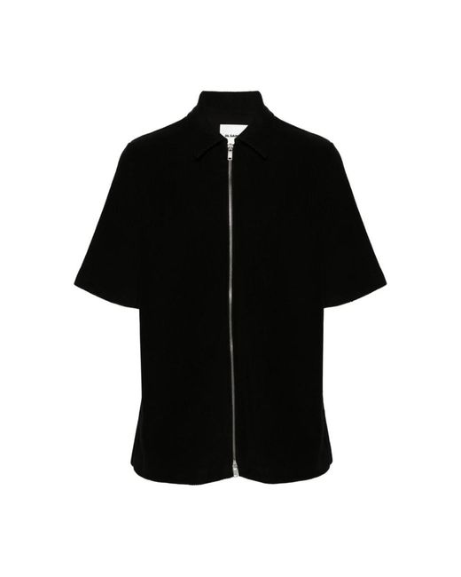 Jil Sander Black Short Sleeve Shirts for men