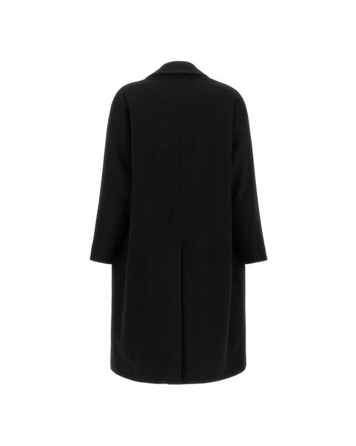 Alberto Biani Black Double-Breasted Coats