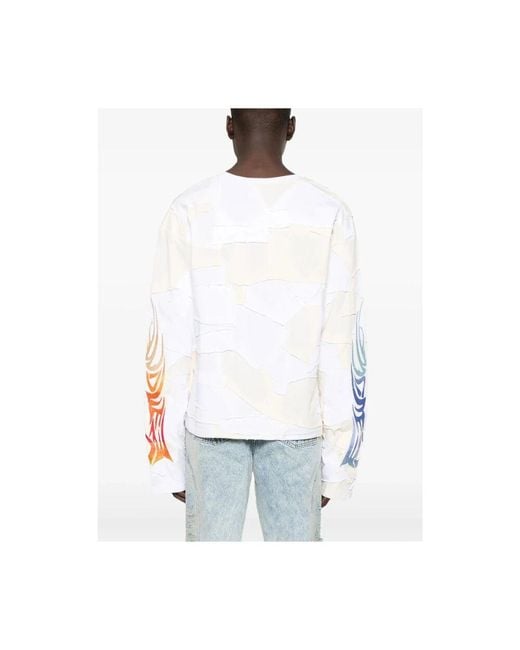 Who Decides War Sweater Mit Grafischem Druck Und Rundhalsausschnitt in White für Herren