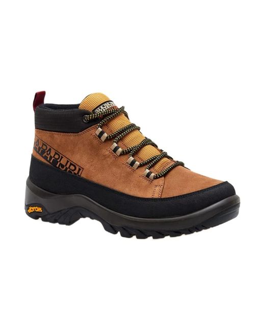 Napapijri Brown Lace-Up Boots for men