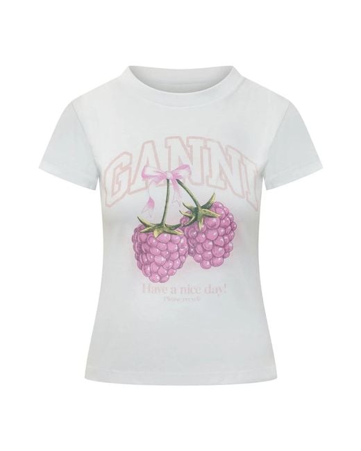 Ganni White T-Shirts