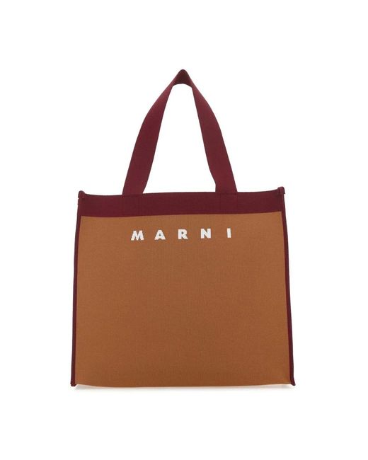 Marni Brown Tote Bags