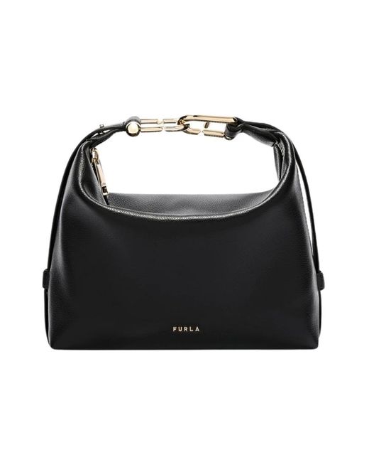 Furla Tonie Mini Hobo Tas in het Black