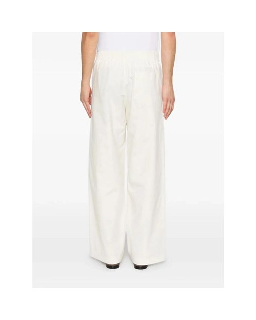 A.P.C. White Wide Trousers for men