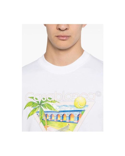Casablancabrand Bedrucktes t-shirt u-mps24 jts in White für Herren