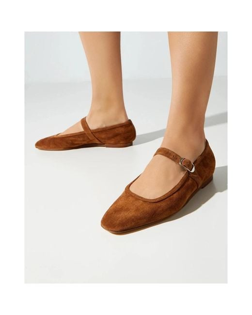 Le Monde Beryl Brown Ballerina Shoes