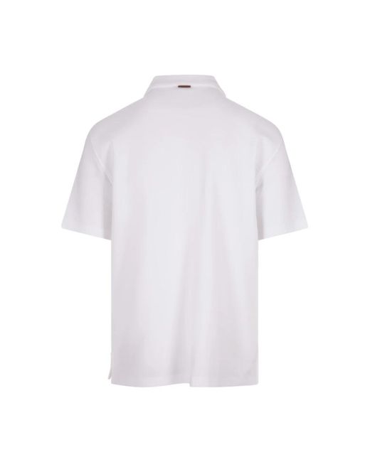 Zegna White Polo Shirts for men