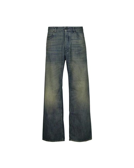 Balenciaga Gray Wide Jeans for men
