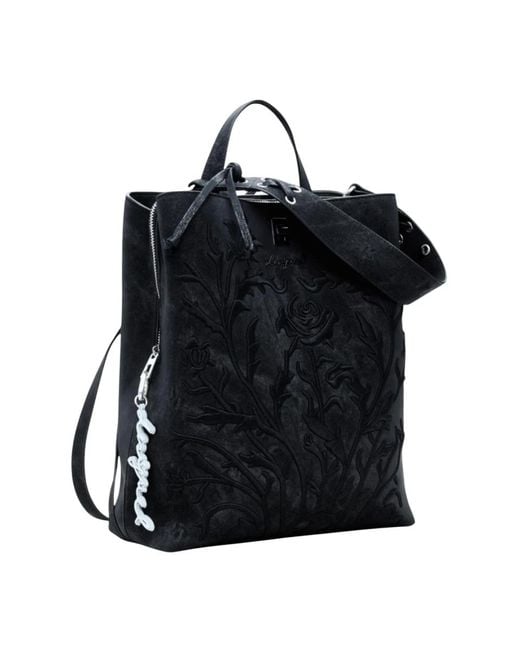 Desigual Bloemen Total B Damesrugzak in het Black