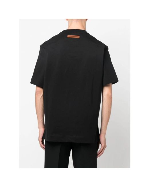 Tops > t-shirts Roberto Collina en coloris Black