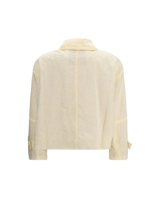 Pinko Jassen ,Polyester Babette Jacket in het Natural