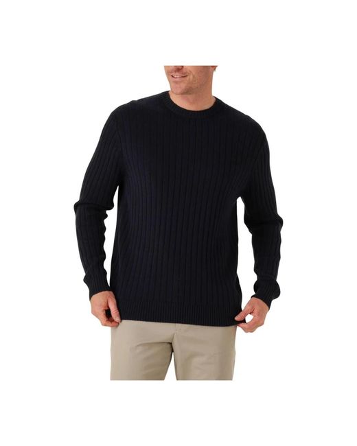 Profuomo Wolmix Crew Neck Pullover in het Black voor heren