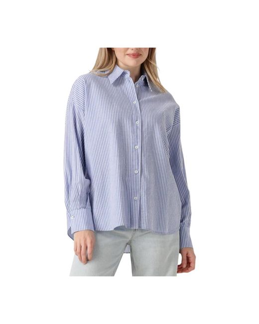 Drykorn Overhemden ,Blauw ,Lyndara Blouse in het Blue