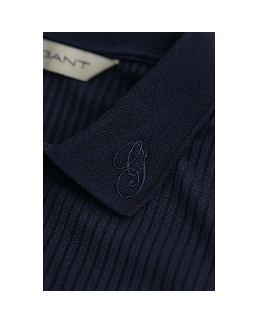 Gant Polo A Coste in het Blue