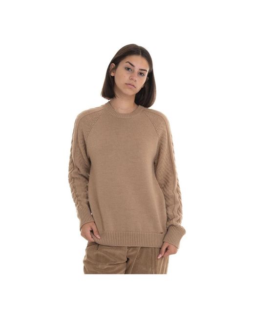 Fay Brown Round-Neck Knitwear