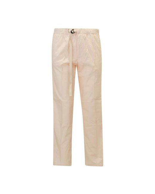 White Sand Natural Slim-Fit Trousers