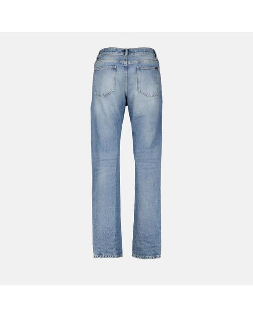 Saint Laurent Blue Straight Fit Jeans for men