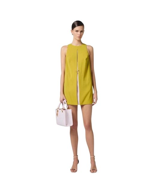 Elisabetta Franchi Yellow Short Dresses