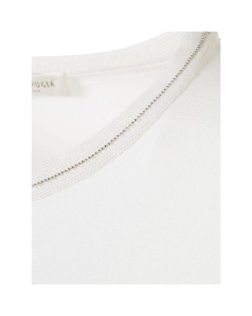 Le Tricot Perugia White Long Sleeve T-Shirts