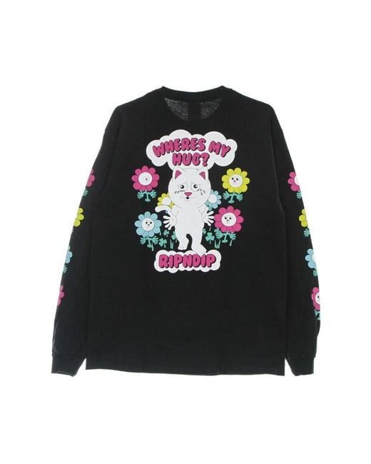 RIPNDIP Black Long Sleeve Tops for men