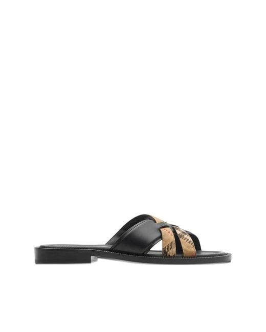 Burberry Black Sliders for men