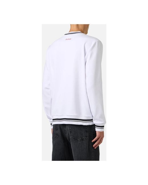 Iceberg Hoodies & Sweatvesten ,Wit ,Katoen Optisch Wit Regular Fit Sweatshirt in het White voor heren