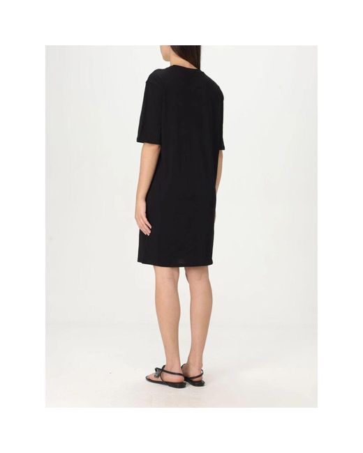 ARMANI EXCHANGE Black Schwarzes A-Linie Midi Kleid Eleganter Stil
