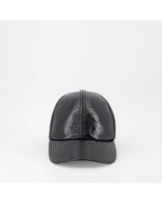 Courreges Black Signature Reedition Vinyl Cap for men