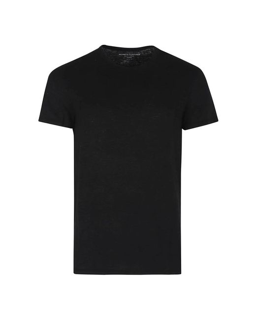T-shirt & polo neri ss24 di Majestic Filatures in Black da Uomo