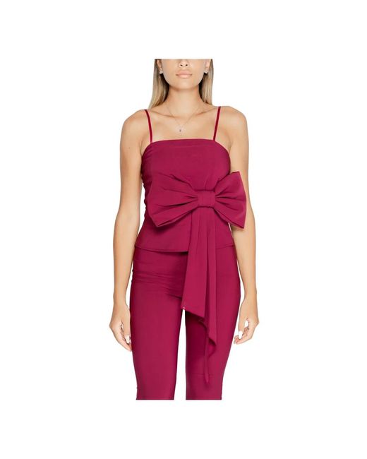 Sleeveless Tops di Rinascimento in Red