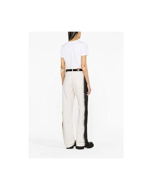Balmain White Flocked Paris T-shirt