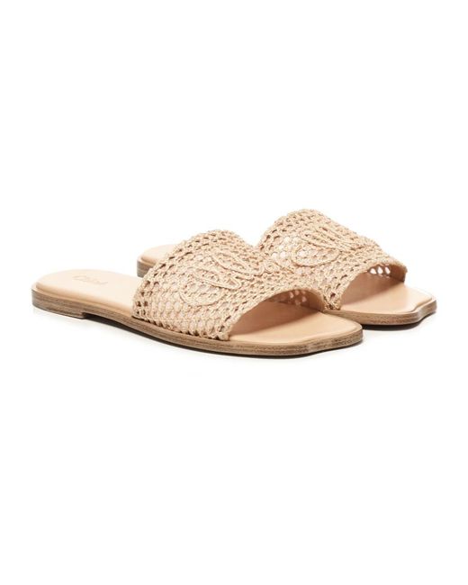Sliders Chloé en coloris Natural
