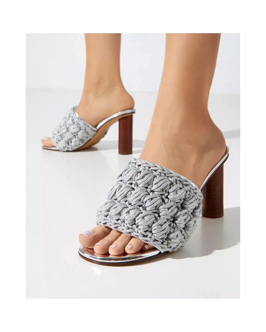 J.W. Anderson White Heeled Mules