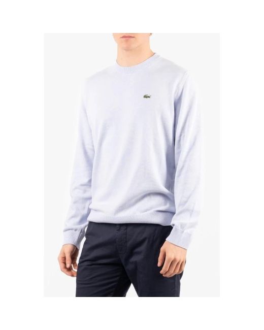 Lacoste Truien & Vesten ,Blauw ,Katoen Ah 0128 Trui Met Ronde Hals in het Blue voor heren