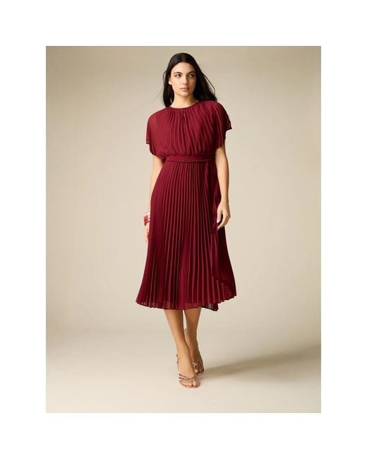 Midi Dresses Oltre de color Red
