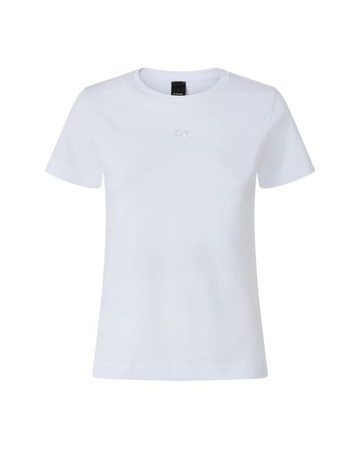 Pinko Tops ,Wit ,Katoen Bussolotto T-Shirt in het White