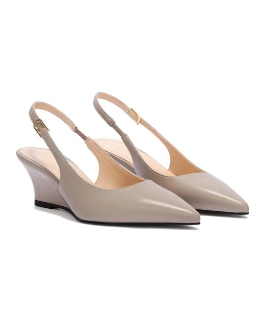 Furla White Luce Wedge Slingback