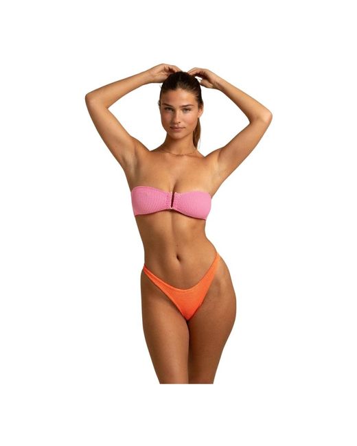 Reina Olga Orange Strapless bikini set