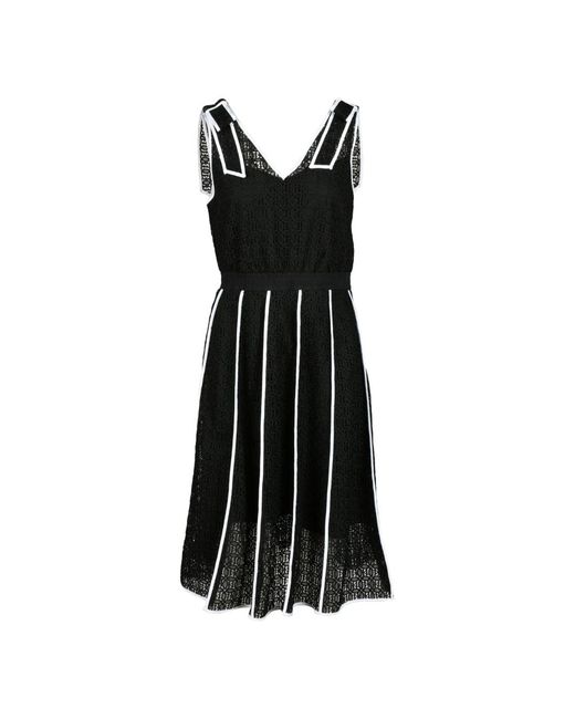 Midi Dresses Karl Lagerfeld de color Black