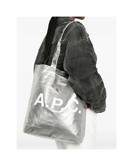 A.P.C. White Tote Bags