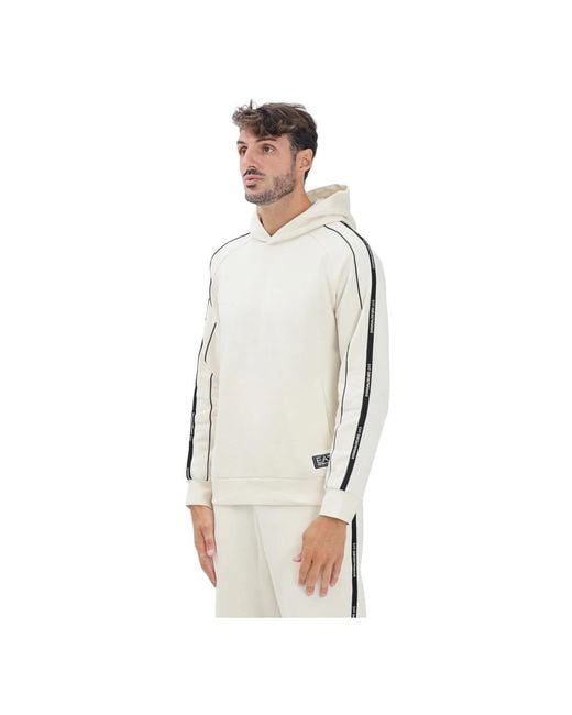 Hoodies EA7 de hombre de color White