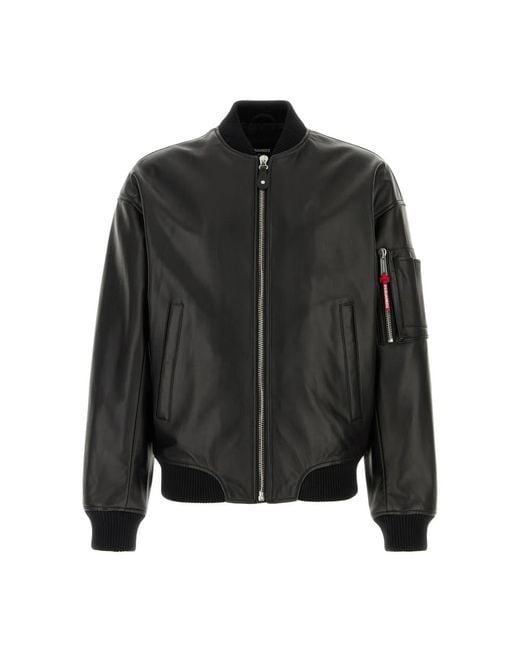 DSquared² Leren Bomberjack in het Black voor heren