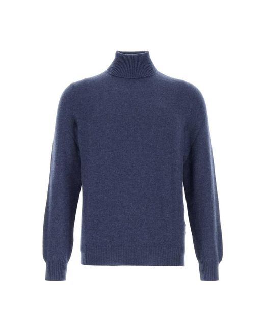 Fedeli Blue Cashmere Knitwear for men