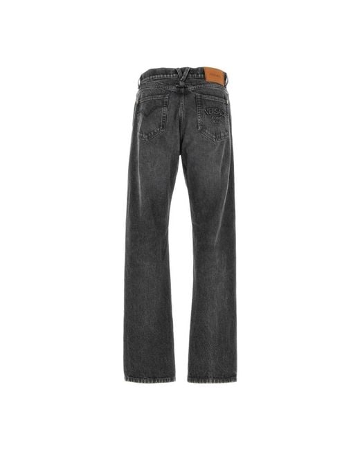 Versace Gray Straight Fit Jeans