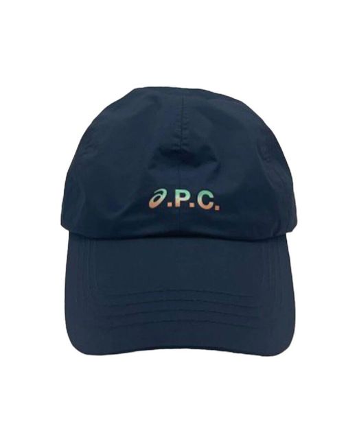 A.P.C. Dunkelblaue Logo Verstellbare Kappe in Blue für Herren